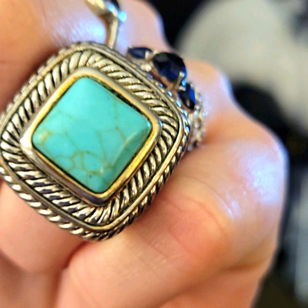 Authentic Sterling silver with turquoise